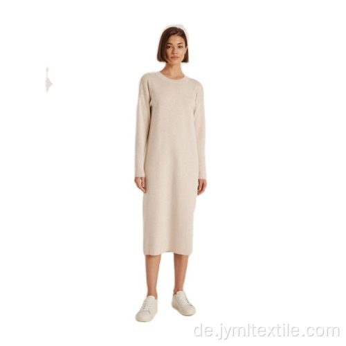 Atmungsaktiv bequeme lange V-Ausschnitt-Pullover Maxi Kleid